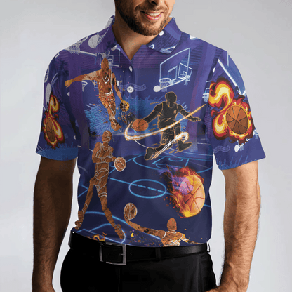 Basketball Men Polo Shirt, It's In My DNA, Blue Basketball Shirt Design, Basketball Team Polo Shirt - Gift For Men, Basketball Lovers - Amzanimalsgift