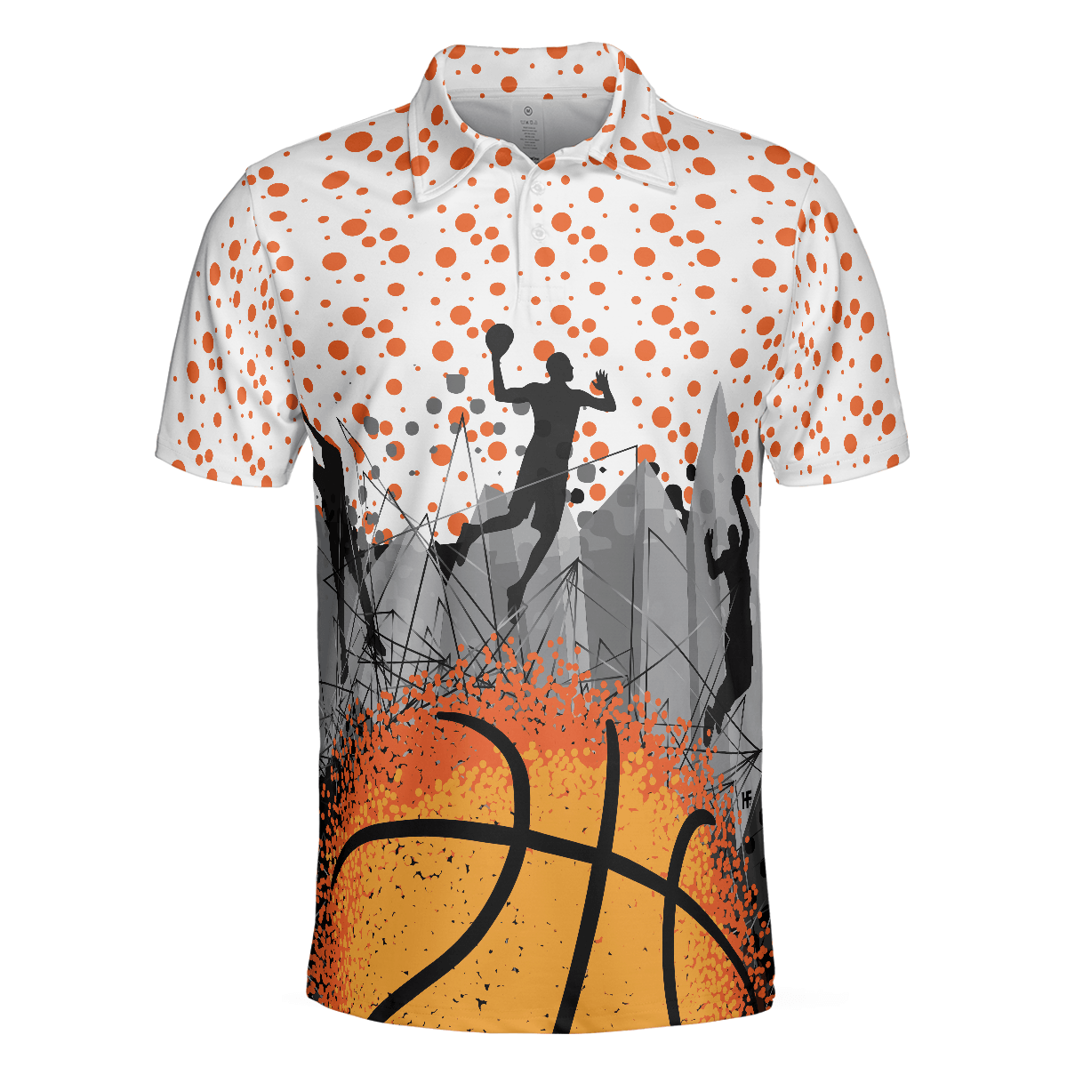 Basketball Men Polo Shirt, Sporty Pattern Polo Shirt, Best Basketball Themed Polo Style Shirt For Adults - Gift Idea For Men, Basketball Lovers - Amzanimalsgift
