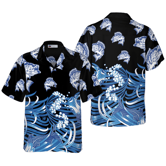 Bass Fish Hawaiian Shirt, Colorful Summer Aloha Shirt For Men Women, Perfect Gift For Friend, Family, Husband, Wife, Boyfriend, Girlfriend - Amzanimalsgift