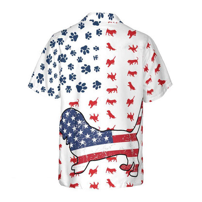 Basset Hound Aloha Hawaiian Shirts For Summer, Basset American Flag Hawaiian Shirt For Men Women, 4th of July Gift For Dog Lovers, Independence Day - Amzanimalsgift