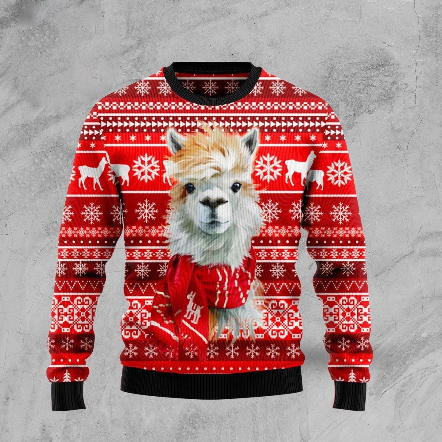 Festive Llama Ugly Christmas Sweater, Perfect Outfit For Christmas, Winter, New Year Of Llama Lovers