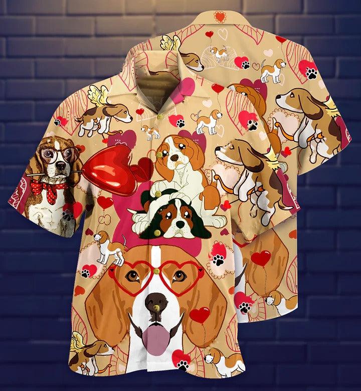 Beagle Aloha Hawaii Shirt - Beagle Dog And Women's Day, Valentine Gift Love You Hawaiian Shirt For Summer - Perfect Gift For Dog Lovers, Friend, Family - Amzanimalsgift
