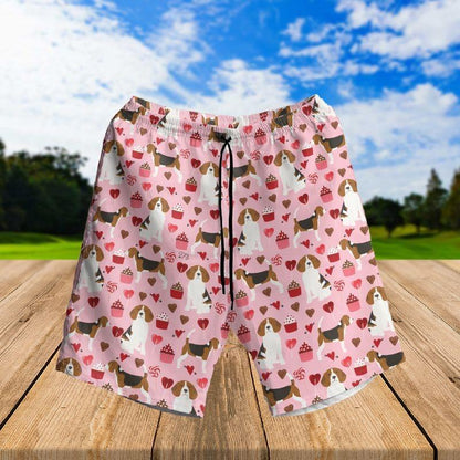 Beagle Aloha Hawaiian Shirt - Cartoon Beagle Pattern Hawaiian Shirt, Valentine Beagle Valentine Hawaiian Shirt For Men & Women, Beagle Lover - Amzanimalsgift