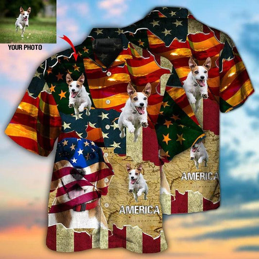 Beagle Custom Aloha Hawaii Shirt - Beagle America Sunset Style Custom Photo Personalized Hawaiian Shirt For Summer - Perfect Gift For Dog Lovers, Friend, Family - Amzanimalsgift