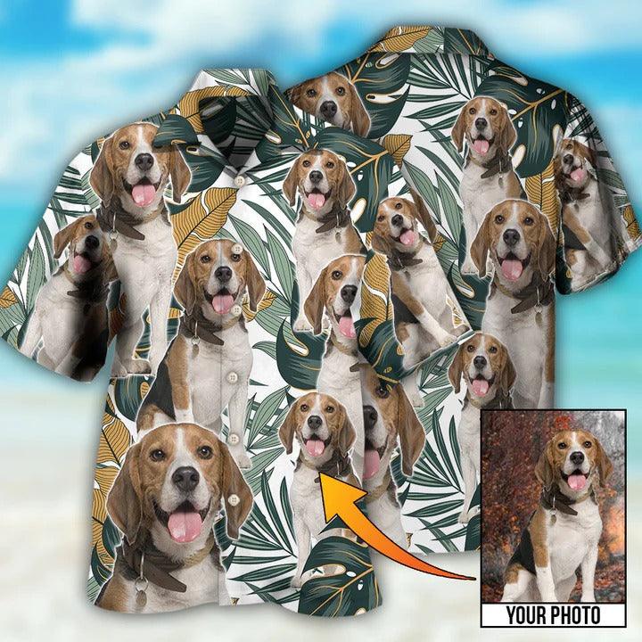 Beagle Custom Aloha Hawaii Shirt - Dog Summer Aloha Custom Photo Personalized Hawaiian Shirt For Summer - Perfect Gift For Dog Lovers, Friend, Family - Amzanimalsgift