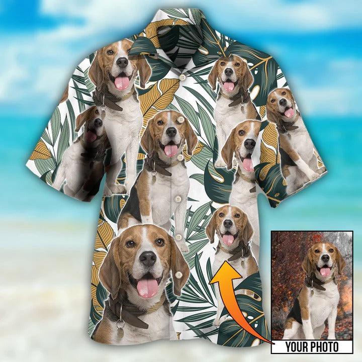Beagle Custom Aloha Hawaii Shirt - Dog Summer Aloha Custom Photo Personalized Hawaiian Shirt For Summer - Perfect Gift For Dog Lovers, Friend, Family - Amzanimalsgift