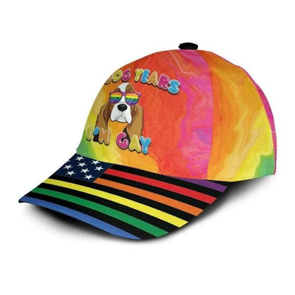 Beagle LGBT Cap, Beagle In Dog Years I'm Gay Pride Rainbow Colors Classic Cap Hat For Men And Women, Perfect LGBT Gift For Friend, Couple, Dog Lovers - Amzanimalsgift
