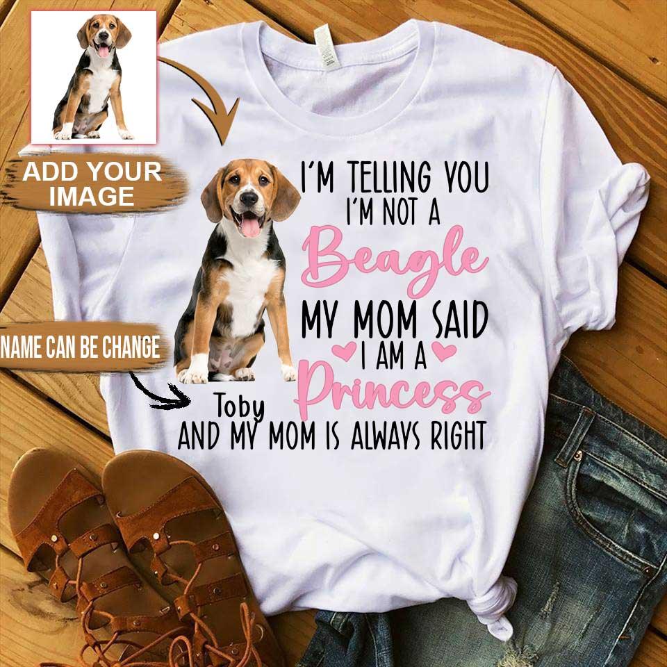 Beagle Unisex T Shirt Custom - Customize Name & Photo I'm Telling You I'm Not A Beagle Personalized Unisex T Shirt - Gift For Dog Lovers, Friend, Family - Amzanimalsgift