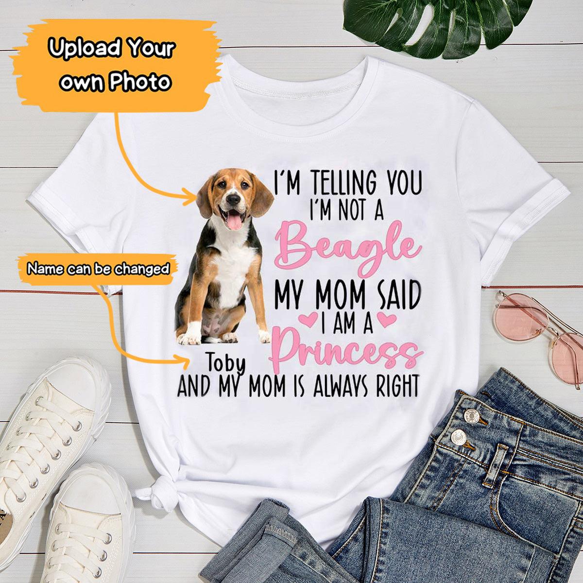 Beagle Unisex T Shirt Custom - Customize Name & Photo I'm Telling You I'm Not A Beagle Personalized Unisex T Shirt - Gift For Dog Lovers, Friend, Family - Amzanimalsgift