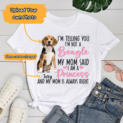 Beagle Unisex T Shirt Custom - Customize Name & Photo I'm Telling You I'm Not A Beagle Personalized Unisex T Shirt - Gift For Dog Lovers, Friend, Family - Amzanimalsgift