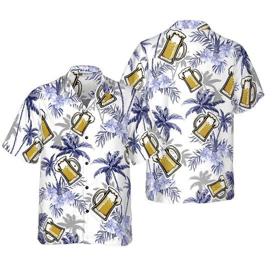 Beer Coconut Tree Seamless Hawaiian Shirt, Coconut Tree Aloha Shirt - Perfect Gift For Men Women, Beach Lovers, Friends, Family, Summer Lovers - Amzanimalsgift