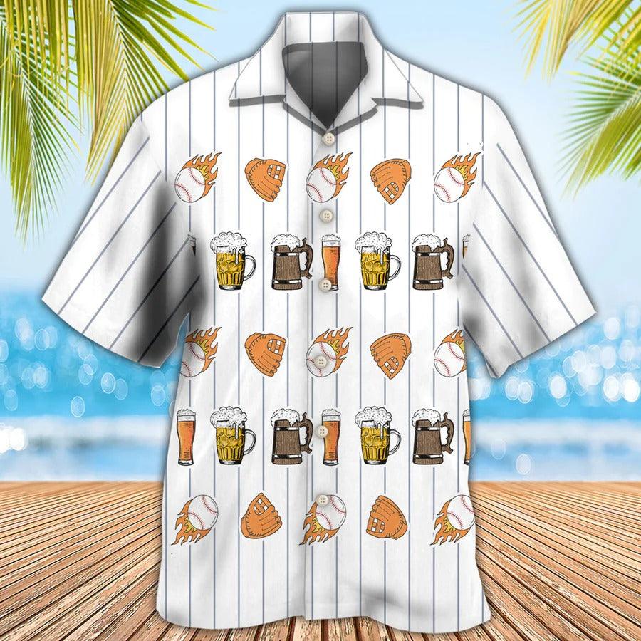 Beer Hawaiian Shirt, Beer And Baseball, I Like Beer And Baseball Aloha Shirt For Men And Women - Perfect Gift For Beer Lovers, Summer, Baseball Lovers - Amzanimalsgift