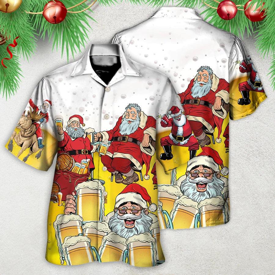Beer Hawaiian Shirt, Beer Christmas, Santa Claus I Want More Beer Aloha Shirt For Men And Women - Perfect Gift For Beer Lovers, Christmas - Amzanimalsgift