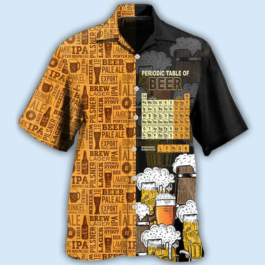 Beer Hawaiian Shirt, Beer Classic Style, Periodic Table Of Beer Aloha Shirt For Men And Women - Perfect Gift For Beer Lovers, Summer - Amzanimalsgift