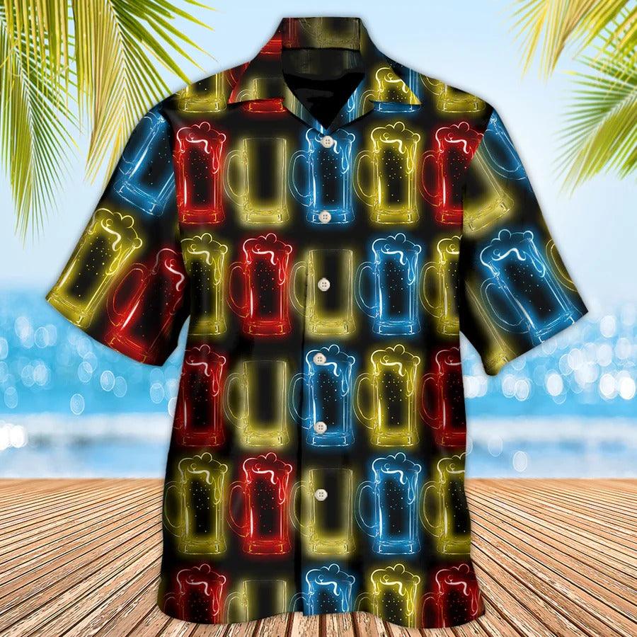 Beer Hawaiian Shirt, Beer Magic Water For Fun People, Beer Neon Aloha Shirt For Men And Women - Perfect Gift For Beer Lovers - Amzanimalsgift