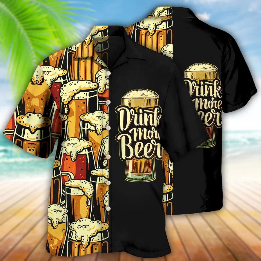 Beer Hawaiian Shirt, Cool Beer, Favorite Drink More Beer Aloha Shirt For Men And Women - Perfect Gift For Beer Lovers, Summer - Amzanimalsgift