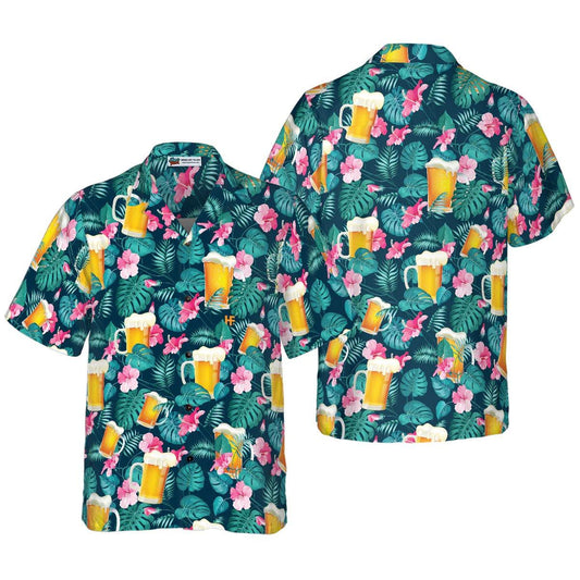 Beer Hawaiian Shirt - Drink Beer Alcohol Tropical Hawaiian Shirt, Beer Aloha Shirt, Tropical Hawaiian Shirt - Gift For Men Women, Friends, Family - Amzanimalsgift