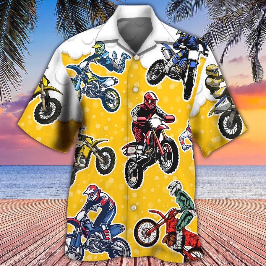 Beer Hawaiian Shirt, Motor Racing, I Like Beer And Motocross Style Aloha Shirt For Men And Women - Perfect Gift For Beer Lovers, Racer - Amzanimalsgift