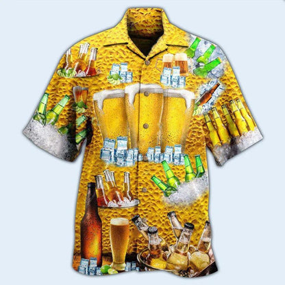 Beer Hawaiian Shirt, Tropical Beer, Cold Beer, Beer Is BrewTiful Aloha Shirt For Men And Women - Perfect Gift For Beer Lovers, Summer - Amzanimalsgift