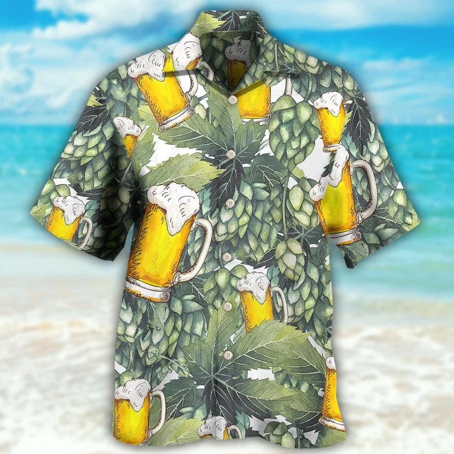 Beer Hawaiian Shirt, Tropical Beer Craft, Beer And Hops Aloha Shirt For Men And Women - Perfect Gift For Beer Lovers, Summer - Amzanimalsgift
