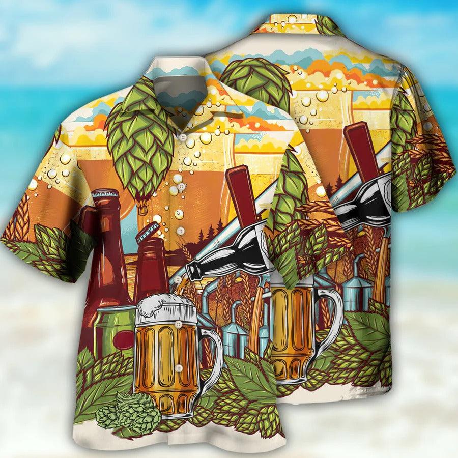 Beer Hawaiian Shirt, Tropical Summer, Let's Drink Beer Aloha Shirt For Men And Women - Perfect Gift For Beer Lovers, Summer - Amzanimalsgift