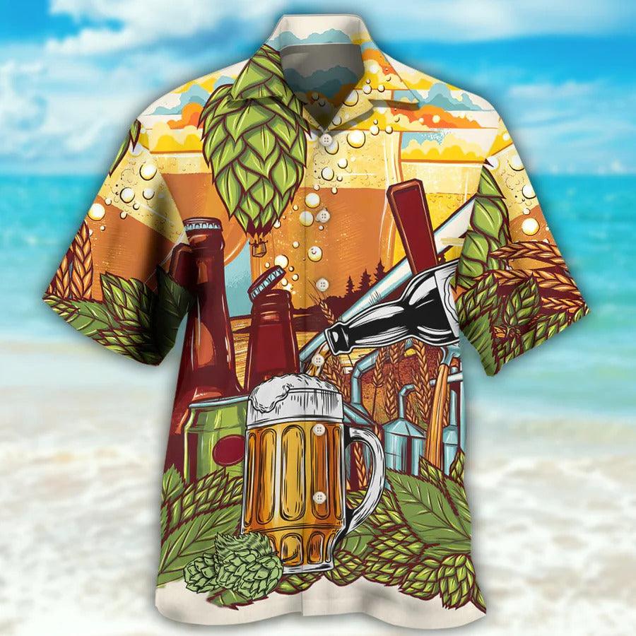 Beer Hawaiian Shirt, Tropical Summer, Let's Drink Beer Aloha Shirt For Men And Women - Perfect Gift For Beer Lovers, Summer - Amzanimalsgift