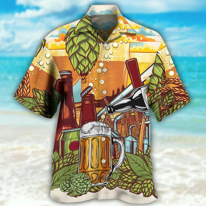 Beer Hawaiian Shirt, Tropical Summer, Let's Drink Beer Aloha Shirt For Men And Women - Perfect Gift For Beer Lovers, Summer - Amzanimalsgift