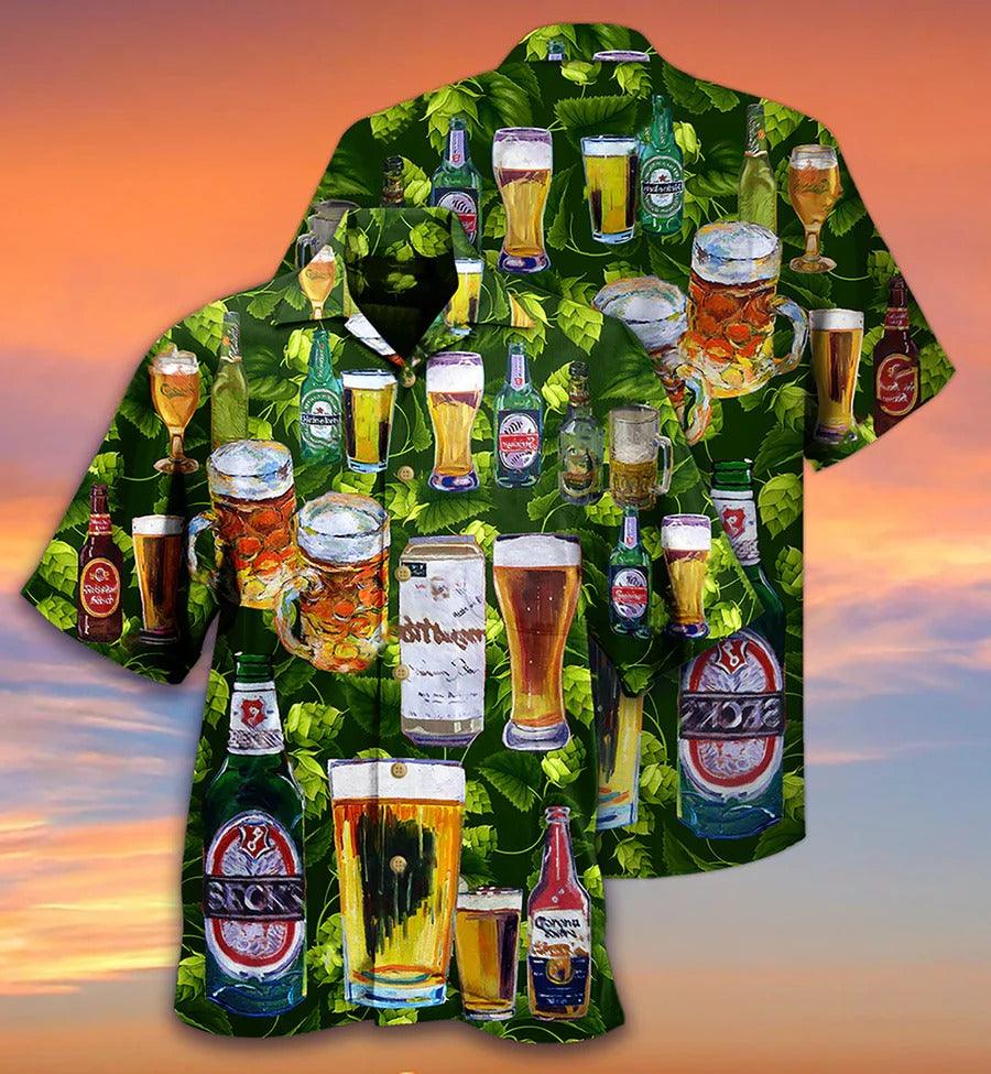 Beer Hawaiian Shirt, Type Of Beers, Tropical Leaves, Let's Drink Beer Aloha Shirt For Men And Women - Perfect Gift For Beer Lovers, Summer - Amzanimalsgift