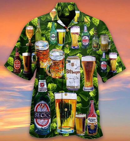 Beer Hawaiian Shirt, Type Of Beers, Tropical Leaves, Let's Drink Beer Aloha Shirt For Men And Women - Perfect Gift For Beer Lovers, Summer - Amzanimalsgift