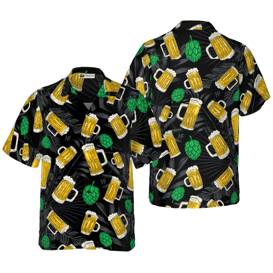 Beer Mugs And Hop Aloha Hawaiian Shirt For Summer, Colorful Shirt For Men Women, Perfect Gift For Friend, Team, Family - Amzanimalsgift
