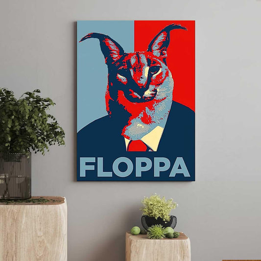 Big Floppa, Funny Floppa Cat Matte Canvas, Premium Wrapped Canvas - Gift For Family, Friends, Cat Lovers - Amzanimalsgift