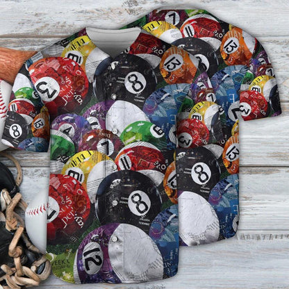 Billiard Baseball Jersey, Billiard Balls Playing Pool Baseball Jersey For Men And Women - Perfect Gift For Billiard Lovers, Billiard Players - Amzanimalsgift