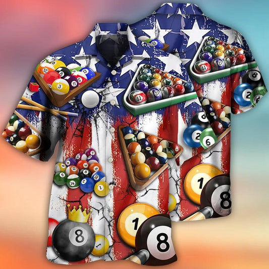 Billiard Hawaiian Shirt, Billiard Ball Aloha Hawaiian Shirt, King's Billiard Aloha Shirt For Men - Perfect Gift For Billiard Lovers, Billiard Players - Amzanimalsgift