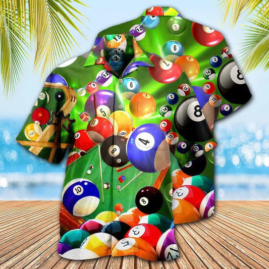 Billiard Hawaiian Shirt, Cue Billiard Aloha Hawaiian Shirt, Billiard Ball Aloha Shirt For Men - Perfect Gift For Billiard Lovers - Amzanimalsgift