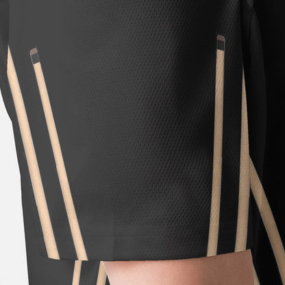 Billiard Men Polo Shirt Custom Name - I Beat People With A Stick Billiard Pool 8 Ball Personalized Polo Shirt - Gift For Billiard Players, Billiard Lovers - Amzanimalsgift