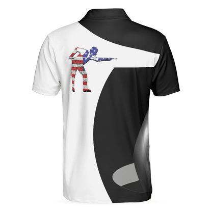Billiard Shot American Flag Men Polo Shirt, Best Billiards Shirt For Patriotic Billiards Players, Eight Ball Shirt, Gift For Billiards Lovers - Amzanimalsgift