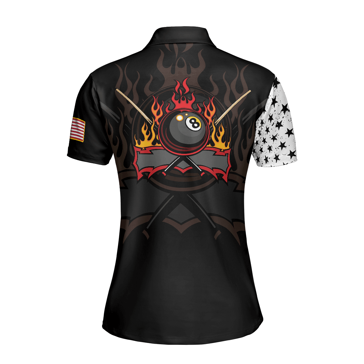 Billiard Women Polo Shirts, The Chosen Ones, Skull American Flag Billiards Polo Shirt - Perfect Gift For Ladies, Billiards Lovers, Billiards Players - Amzanimalsgift