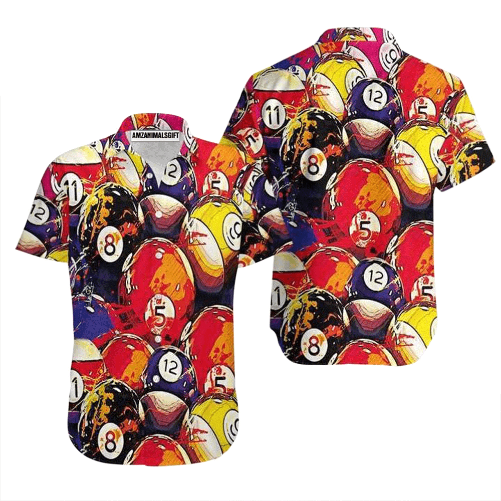 Billiards Aloha Hawaiian Shirts For Summer, Amazing Ball Pool Billiard Red Hawaiian Shirt Outfits For Men Women, Gift For Friend, Billiards Lovers - Amzanimalsgift