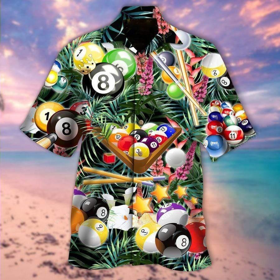 Billiards Aloha Hawaiian Shirts For Summer, Billiard Stars Tropical Hawaiian Shirt Outfits For Men Women, Gift For Friend, Billiards Lovers, Team - Amzanimalsgift