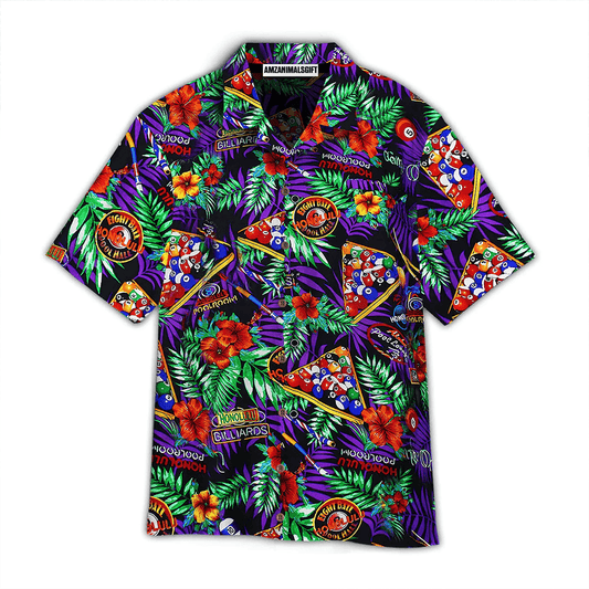 Billiards Aloha Hawaiian Shirts For Summer, Pocket Pool Tropical Billiards Hawaiian Shirt Outfits For Men Women, Gift For Friend, Billiard Lovers - Amzanimalsgift