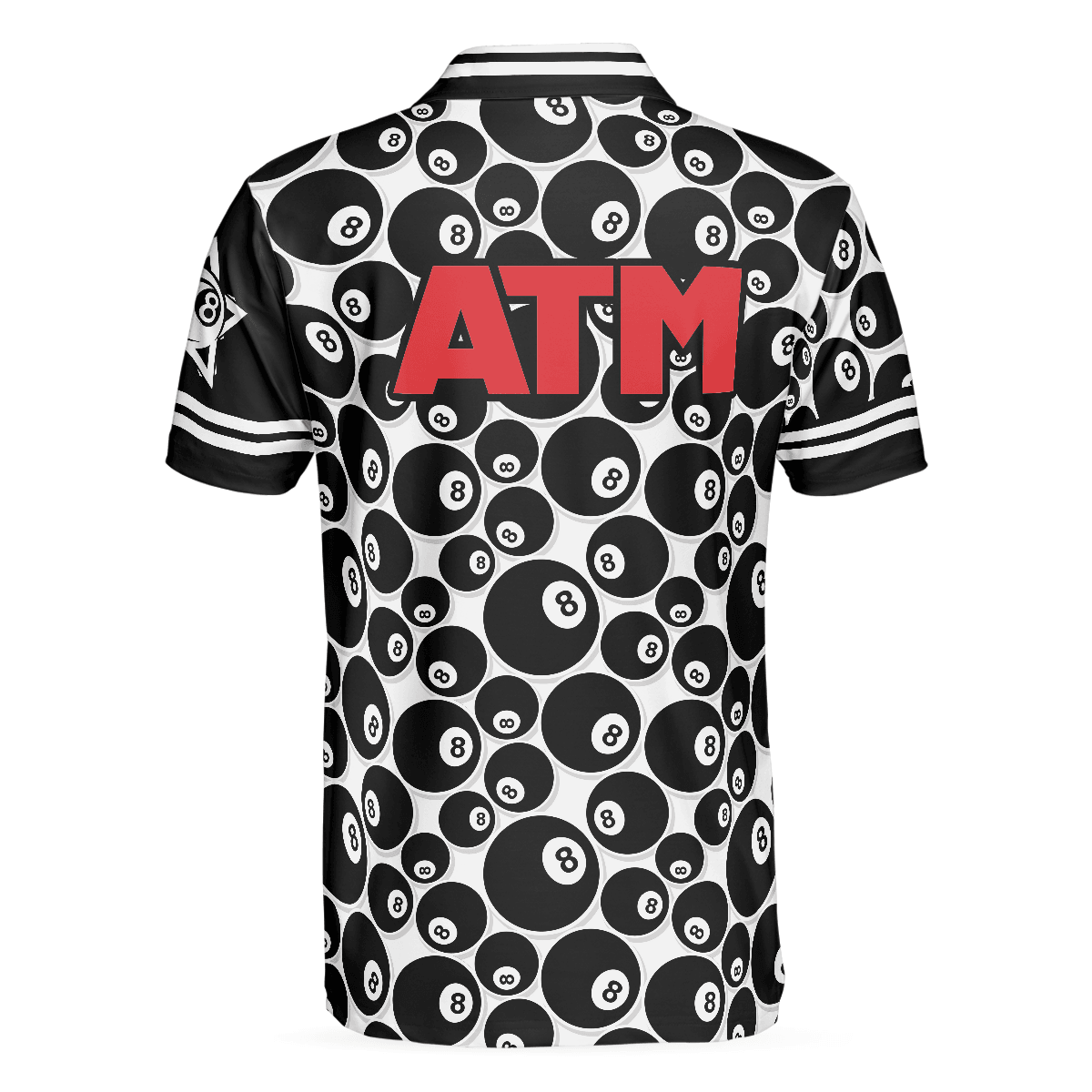 Billiards Men Polo Shirt, 8 Ball Pattern ATM Polo Shirt, Kid My Balls For Good Luck Men Polo Shirt, Best Gift For Billiards Lovers - Amzanimalsgift