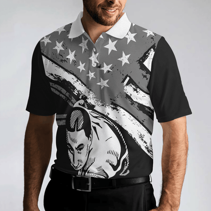Billiards Men Polo Shirt, Aim Shoot Swear Repeat, American Flag Pattern Billiards Polo Shirt For Men - Gift For Billiards Lovers, Billiards Players - Amzanimalsgift