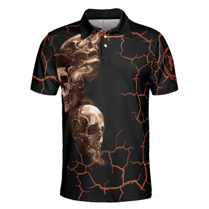 Billiards Men Polo Shirt, Billiard Aim Shoot, Scary Skull, 8 Ball Pool Billiards Polo Shirts, Best Halloween Billiards, Gift For Billiards Lovers - Amzanimalsgift