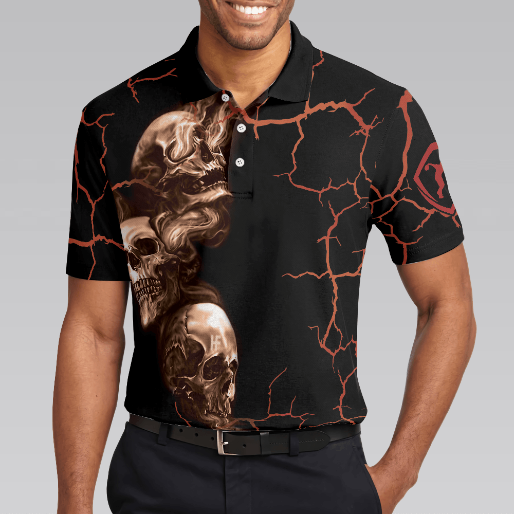 Billiards Men Polo Shirt, Billiard Aim Shoot, Scary Skull, 8 Ball Pool Billiards Polo Shirts, Best Halloween Billiards, Gift For Billiards Lovers - Amzanimalsgift