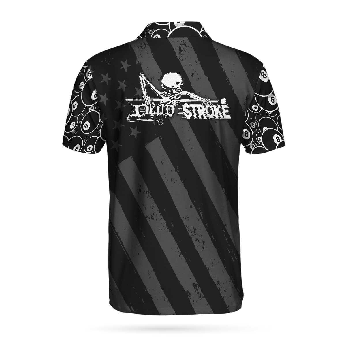 Billiards Men Polo Shirt, Billiards Dead Stroke Polo Shirt - Personalized Black Billiards Polo Shirt For Men, Cool Custom Billiards Team Polo Shirt - Amzanimalsgift