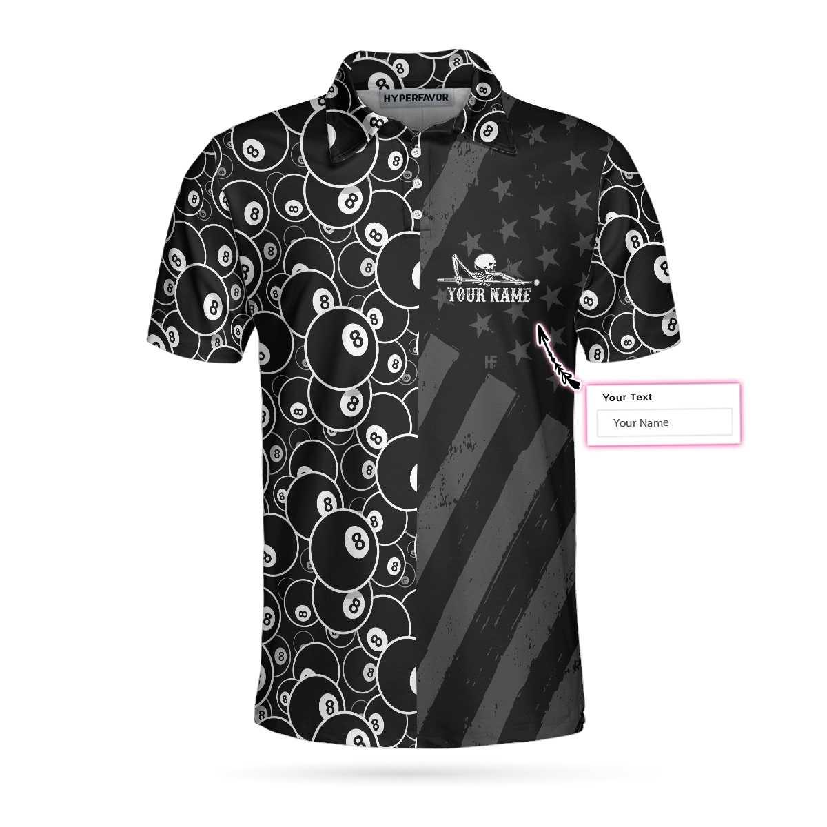 Billiards Men Polo Shirt, Billiards Dead Stroke Polo Shirt - Personalized Black Billiards Polo Shirt For Men, Cool Custom Billiards Team Polo Shirt - Amzanimalsgift