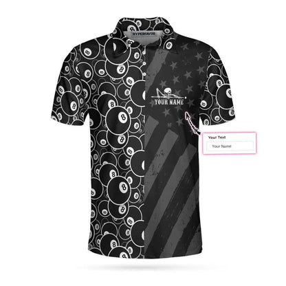 Billiards Men Polo Shirt, Billiards Dead Stroke Polo Shirt - Personalized Black Billiards Polo Shirt For Men, Cool Custom Billiards Team Polo Shirt - Amzanimalsgift