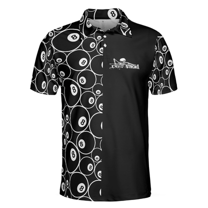 Billiards Men Polo Shirt, Billiards Skeleton Dead Stroke Men Polo Shirt, 8-ball Polo Shirt, Best Billiards Shirt For Men - Amzanimalsgift