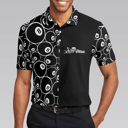 Billiards Men Polo Shirt, Billiards Skeleton Dead Stroke Men Polo Shirt, 8-ball Polo Shirt, Best Billiards Shirt For Men - Amzanimalsgift