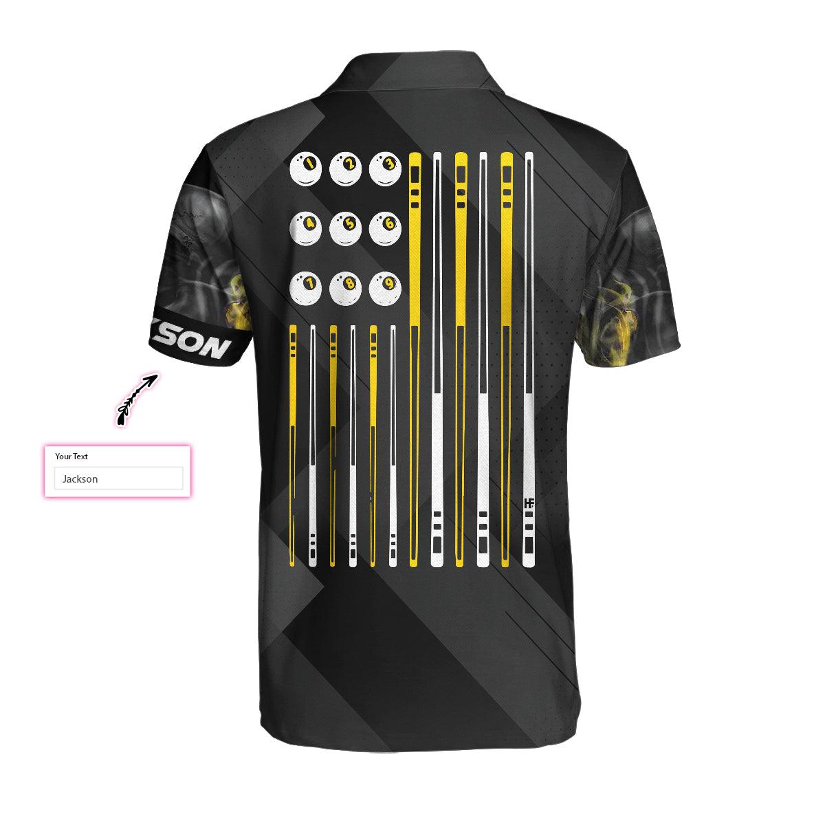 Billiards Men Polo Shirts - Billiards Pool Player Skull Custom Polo Shirt, Skull Billiards Polo Shirt For Billiards Players - Amzanimalsgift